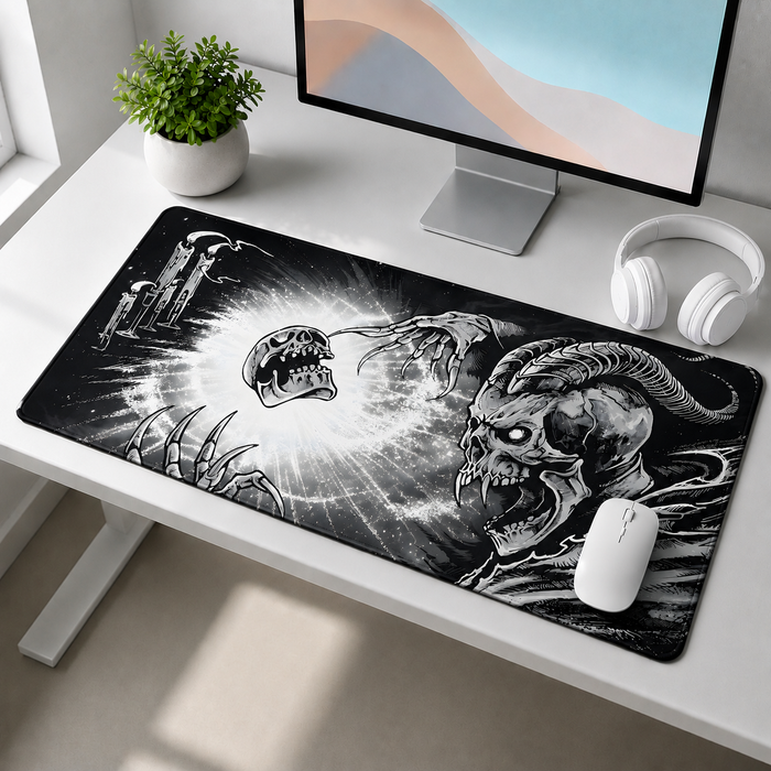 Eternal Abyss - Dark Skull Desk Mat Mouse Pad