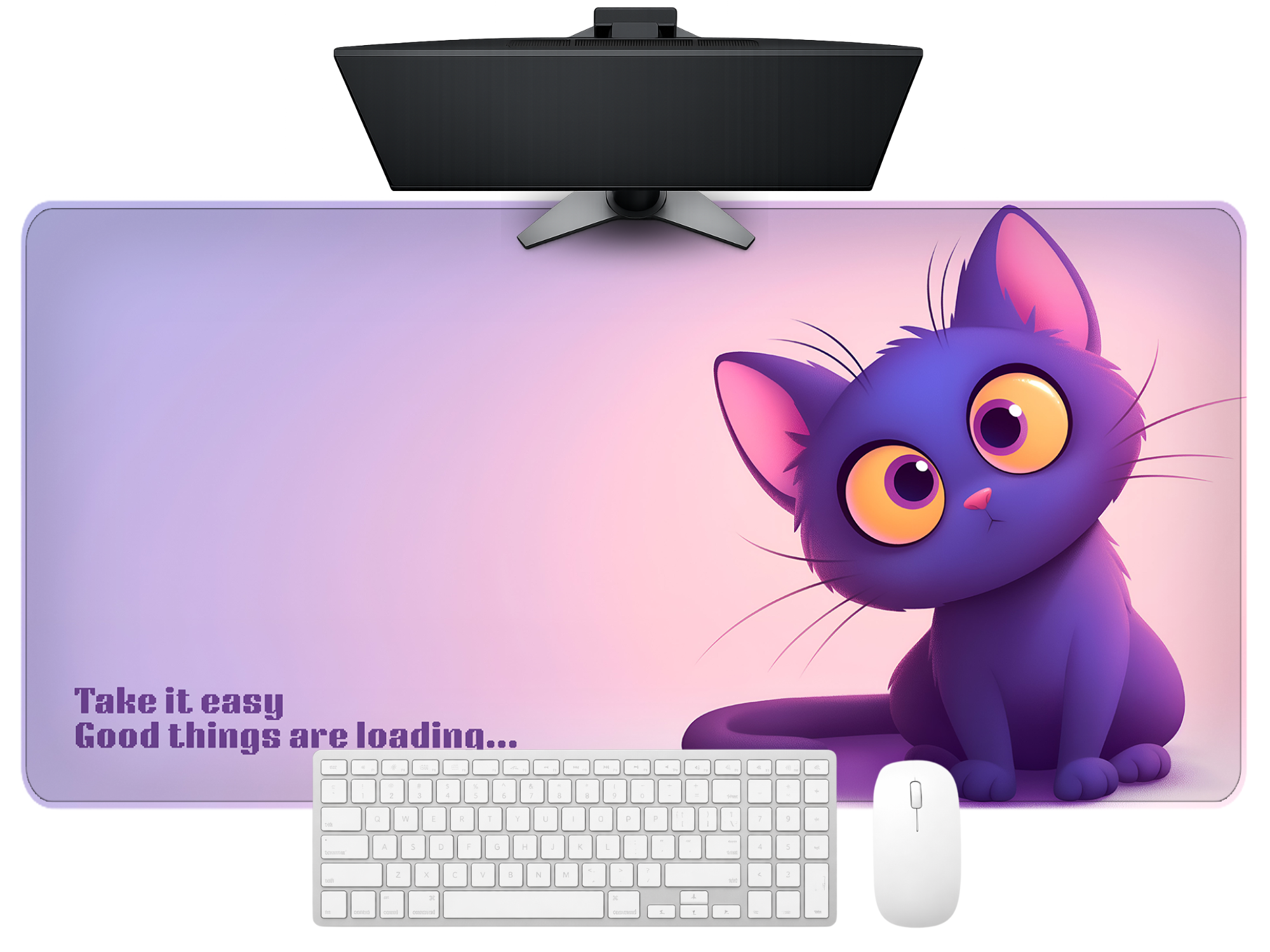 Good Things Loading Desk Mat Mouse Pad