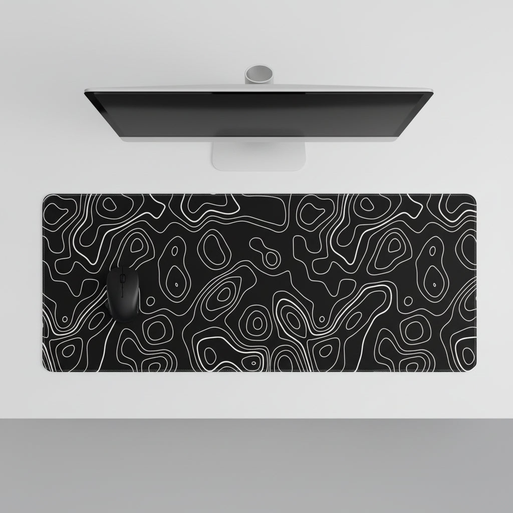Contour Black Extended Desk Mat