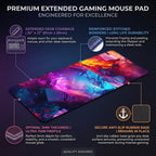 Neon Rift Crystal Desk Mat Mouse Pad