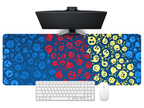 Vibrant Emoji Splash Desk Mat Mouse Pad