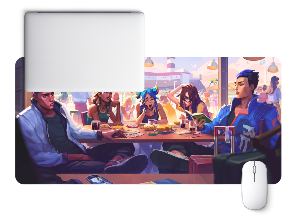 Cafe Vibes Aesthetic Desk Mat Mouse Pad