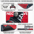 Phantom Ops Skull Gaming Desk Mat Mouse Pad