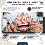 Epic White-Haired Warrior Gaming Desk Mat Mouse Pad
