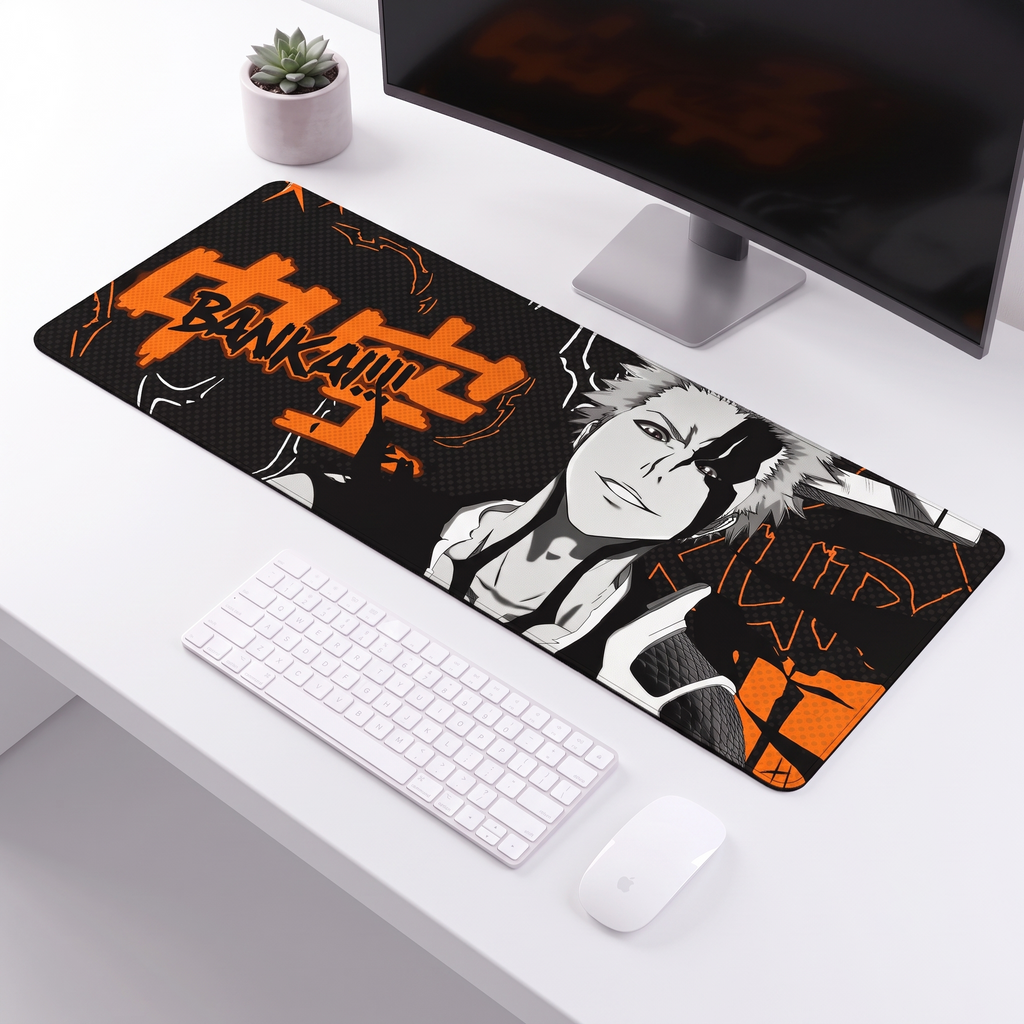 Obsidian Ember Desk Mat Mouse Pad