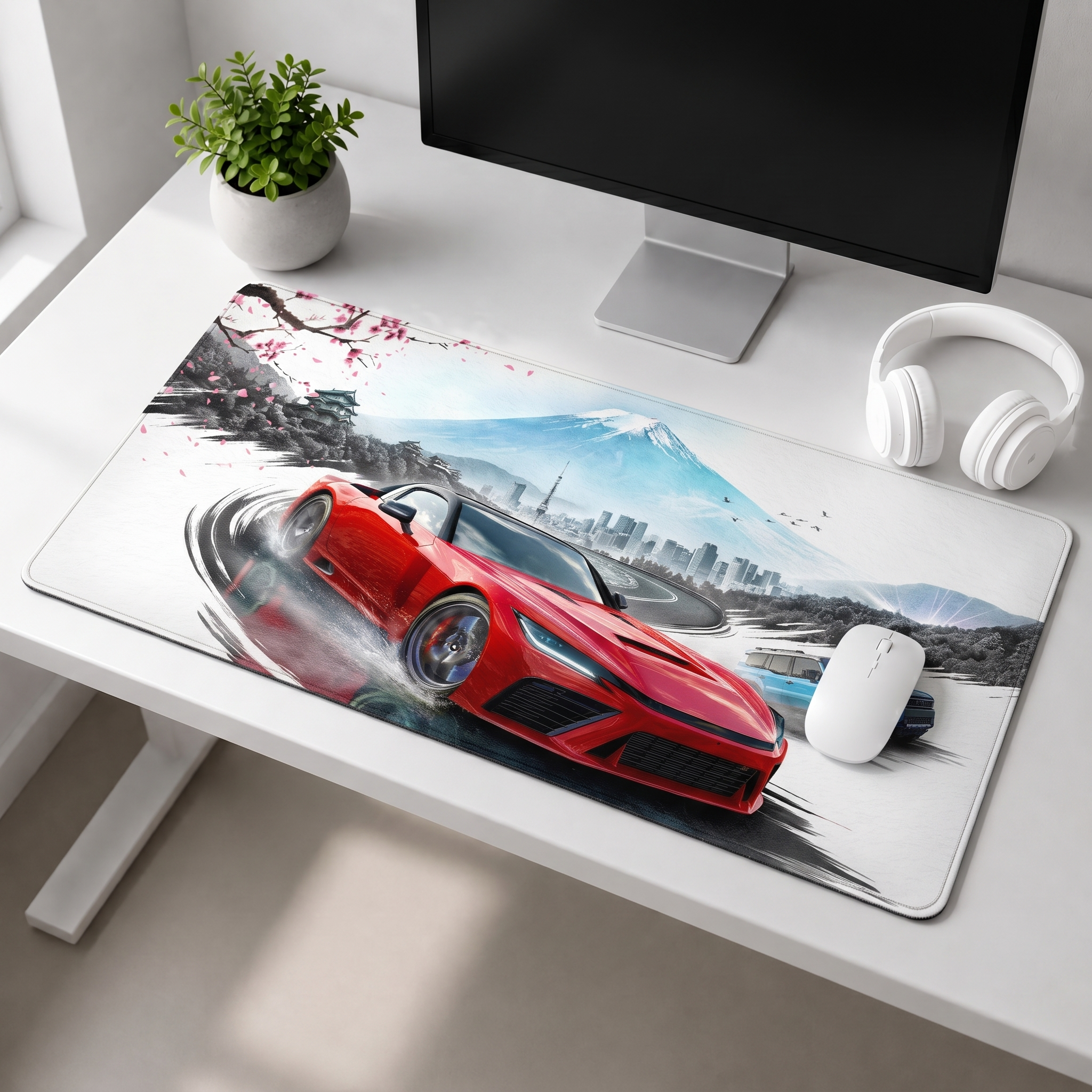 Tokyo Drift Sakura Desk Mat Mouse Pad