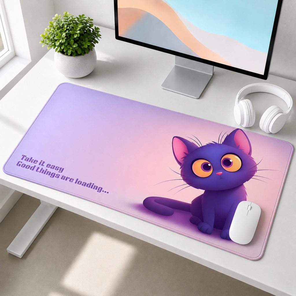 Good Things Loading Desk Mat Mouse Pad