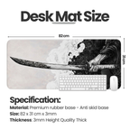 Samurai Blade Monochrome Desk Mat Mouse Pad