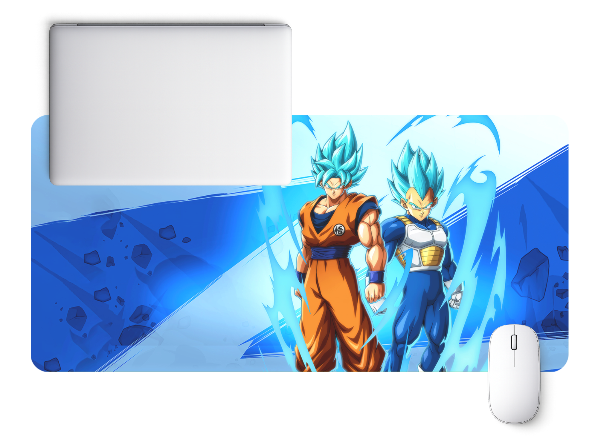 Blue Energy Duo Gaming Desk Mat Mouse Pad