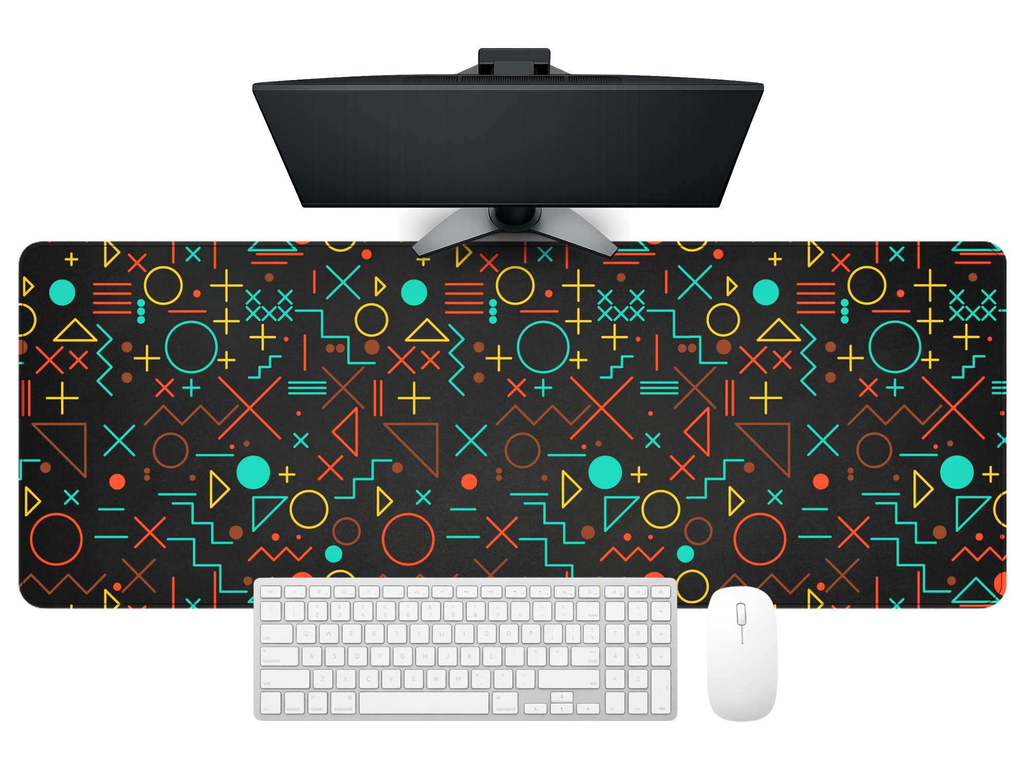 Neon Grid Premium Desk Mat