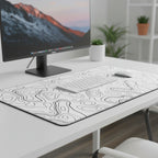 Contour Lines Desk Mat Mouse Pad