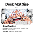 Epic White-Haired Warrior Gaming Desk Mat Mouse Pad