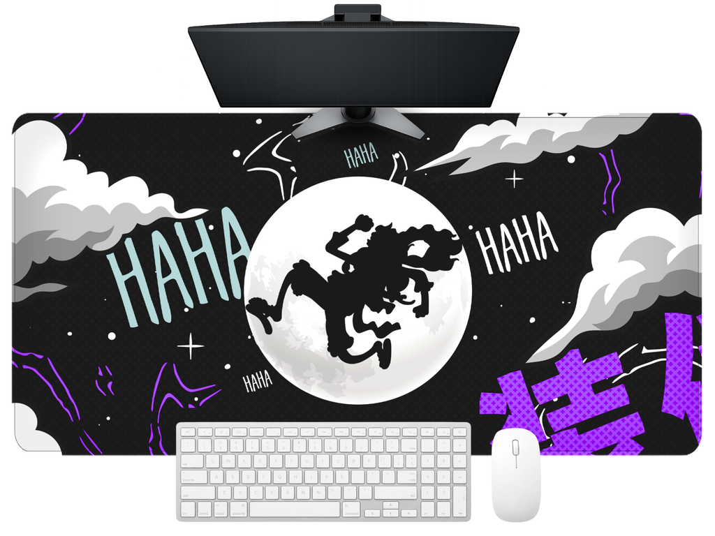 Abstract Shadow Moon Desk Mat Mouse Pad