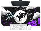 Abstract Shadow Moon Desk Mat Mouse Pad
