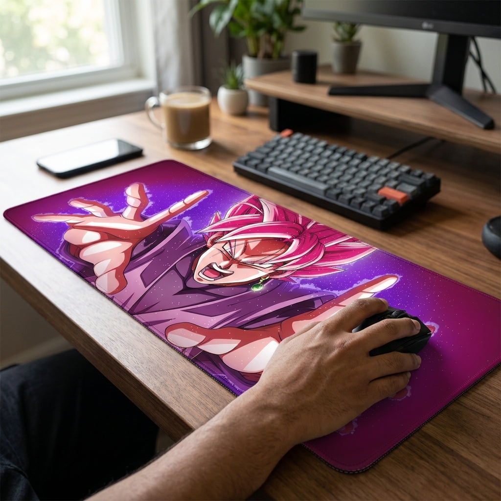Cosmic Rage Warrior Desk Mat Mouse Pad