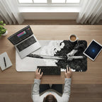 Samurai Blade Monochrome Desk Mat Mouse Pad