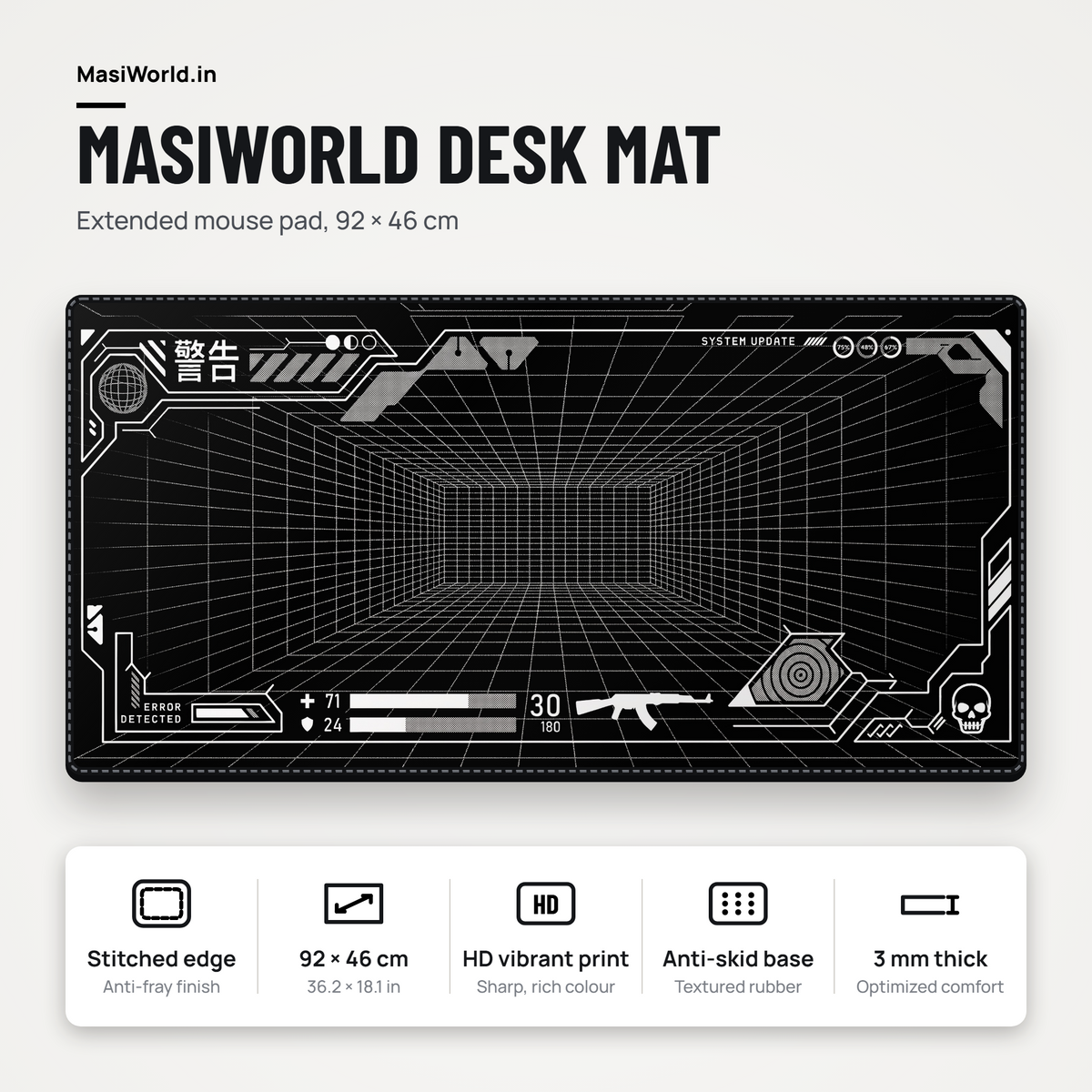 Gaming HUD Desk Mat Mouse Pad