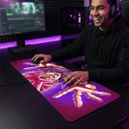 Cosmic Rage Warrior Desk Mat Mouse Pad