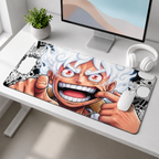 Epic White-Haired Warrior Gaming Desk Mat Mouse Pad