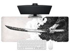 Samurai Blade Monochrome Desk Mat Mouse Pad
