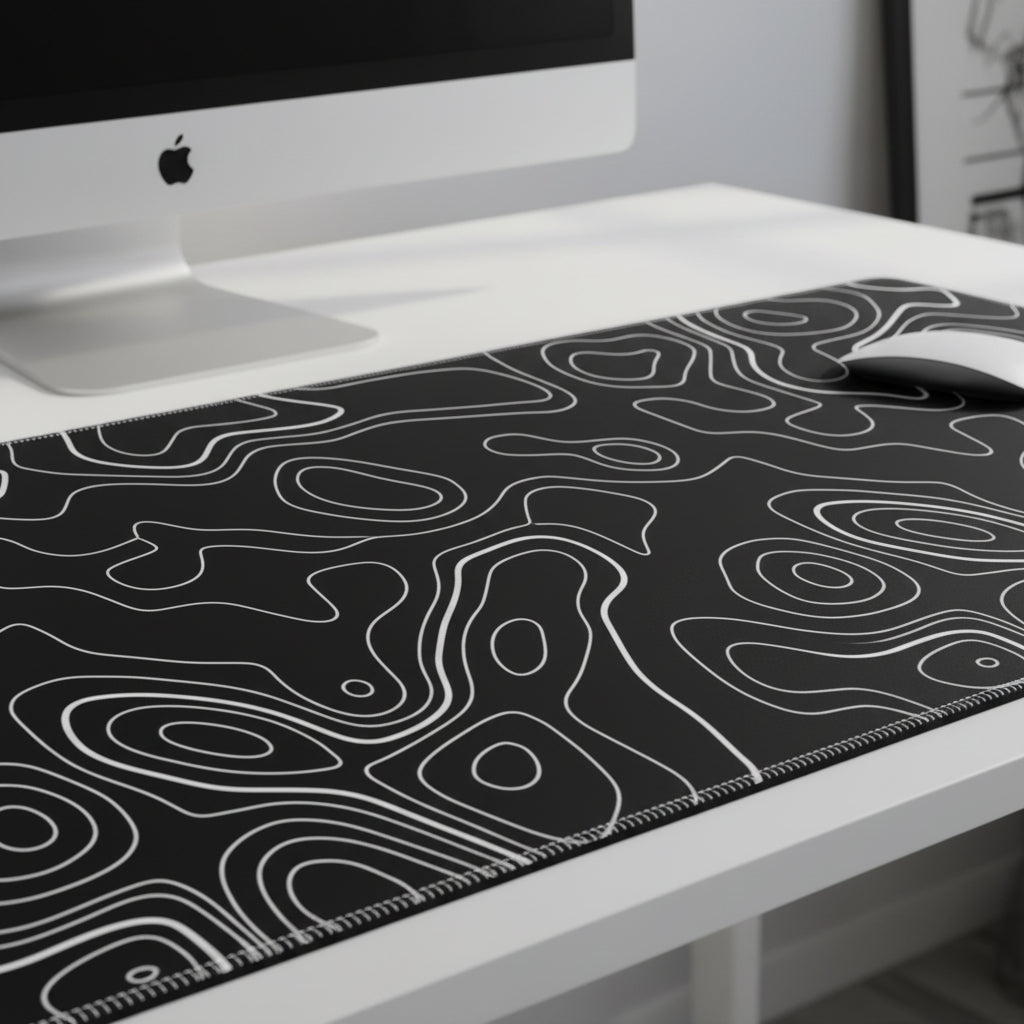 Contour Black Extended Desk Mat