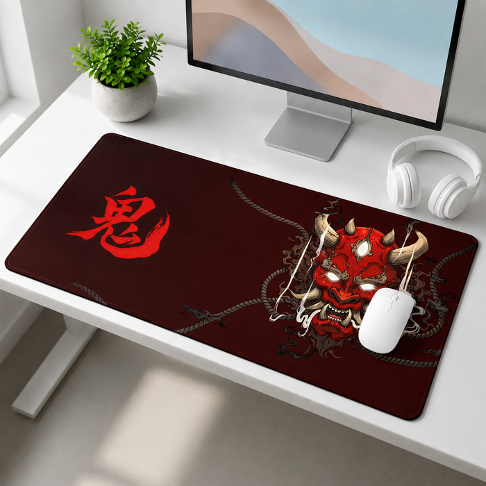 Oni Demon Japanese Gaming Desk Mat Mouse Pad