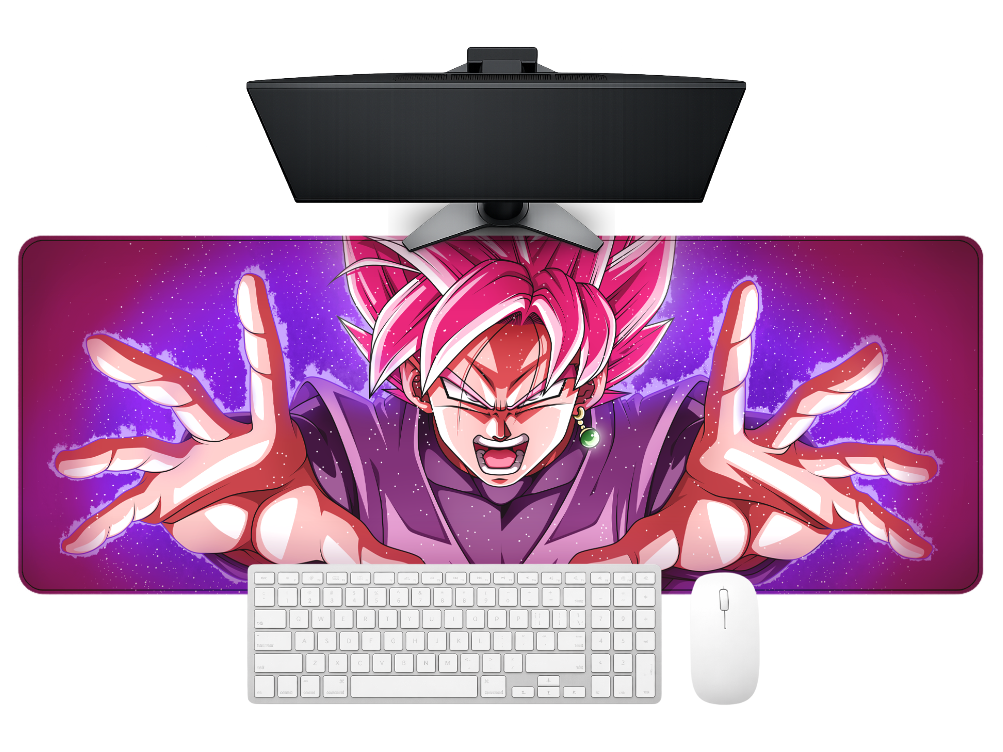 Cosmic Rage Warrior Desk Mat Mouse Pad