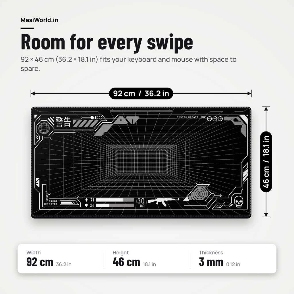 Gaming HUD Desk Mat Mouse Pad