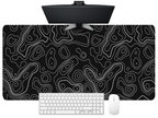 Contour Black Extended Topography Desk Mat Mouse Pad