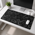 Contour Black Extended Topography Desk Mat Mouse Pad