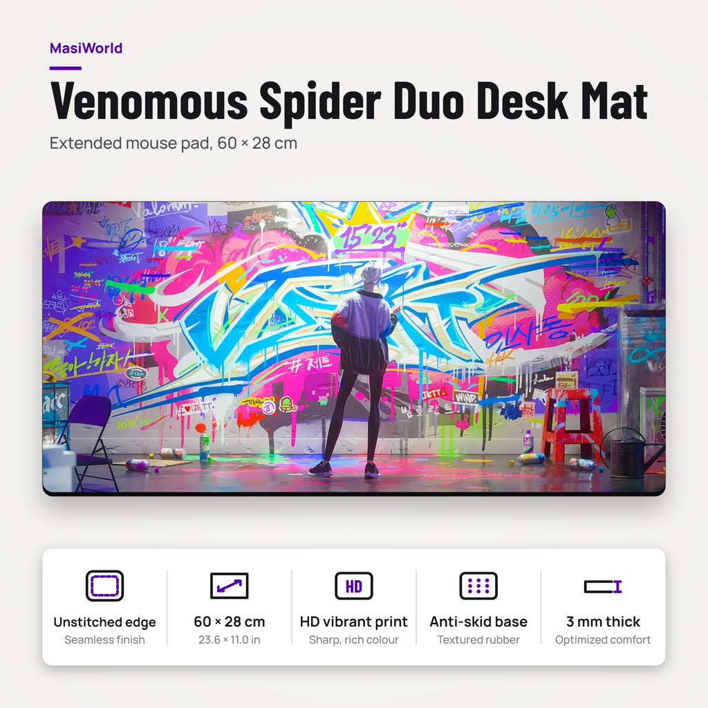 Urban Graffiti Artist Desk Mat Mouse Pad