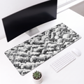 Monochrome Cloudwave Desk Mat Mouse Pad