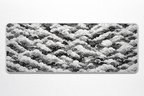 Monochrome Cloudwave Desk Mat Mouse Pad