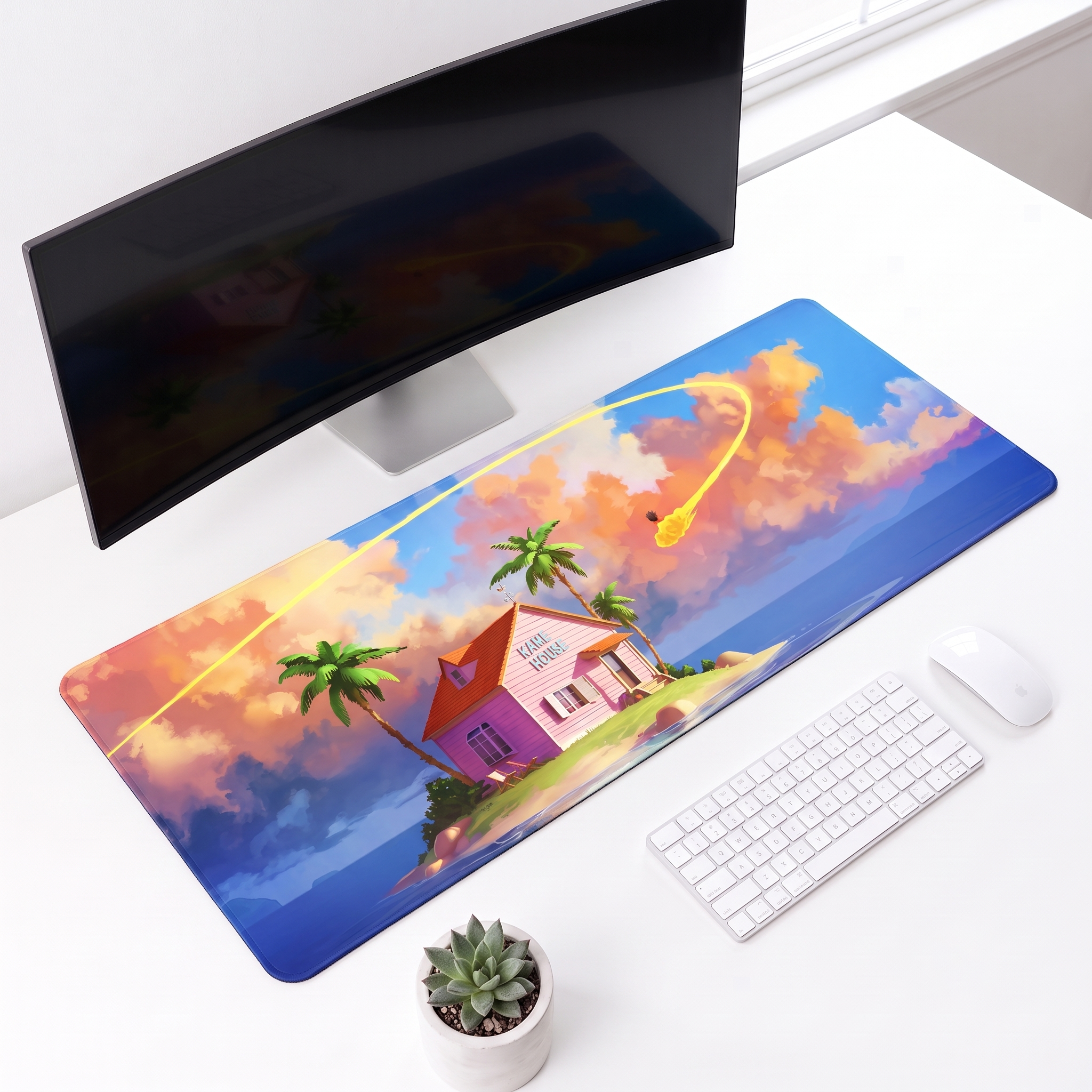 Tropical Sky Island Desk Mat Mouse Pad