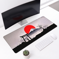 Crimson Horizon Desk Mat Mouse Pad