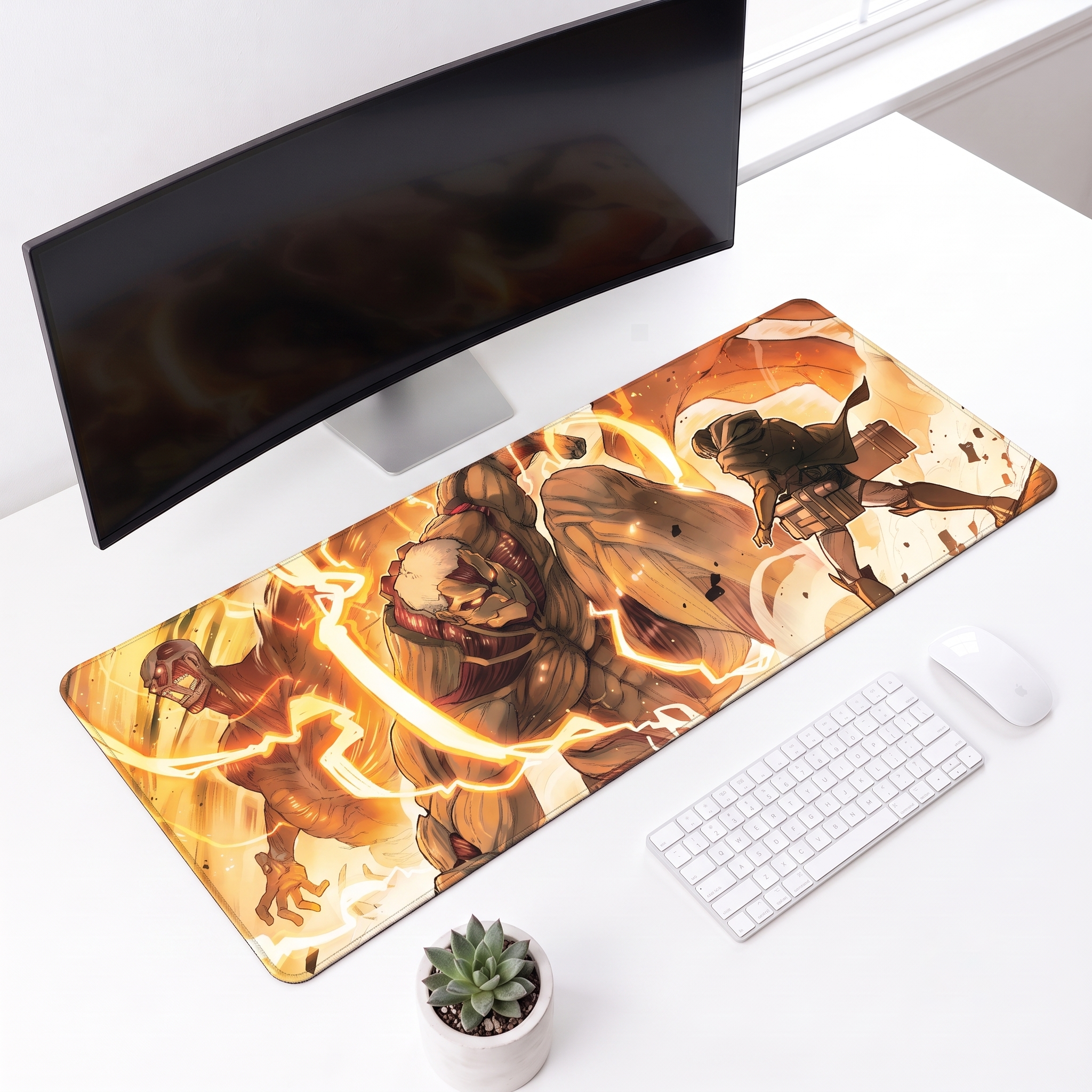 Anime Titan Battle Gaming Desk Mat Mouse Pad