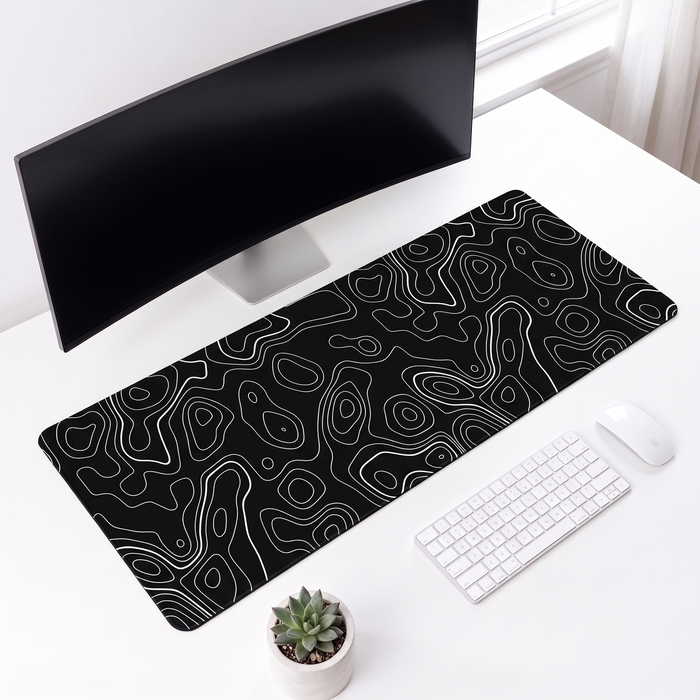 Contour Black Extended Desk Mat