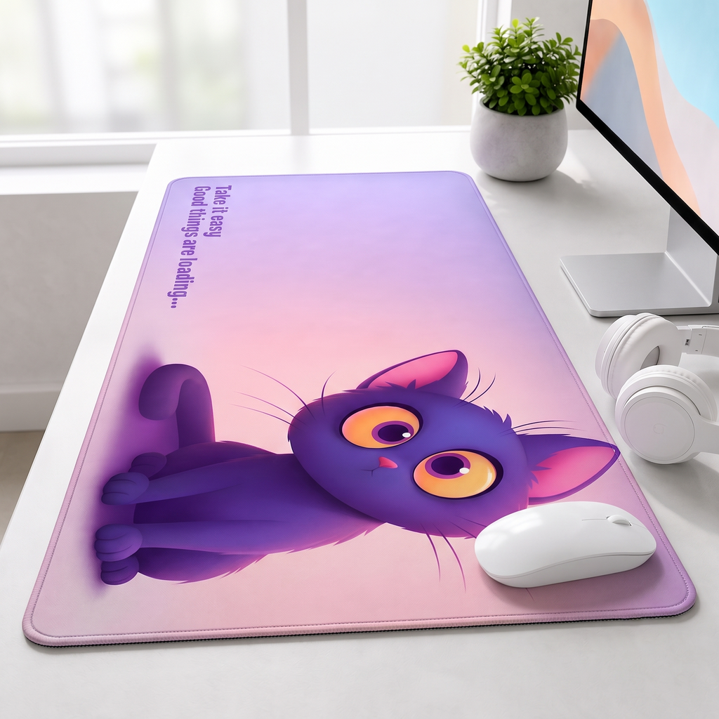 Good Things Loading Desk Mat Mouse Pad