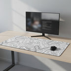 Contour Lines Desk Mat Mouse Pad