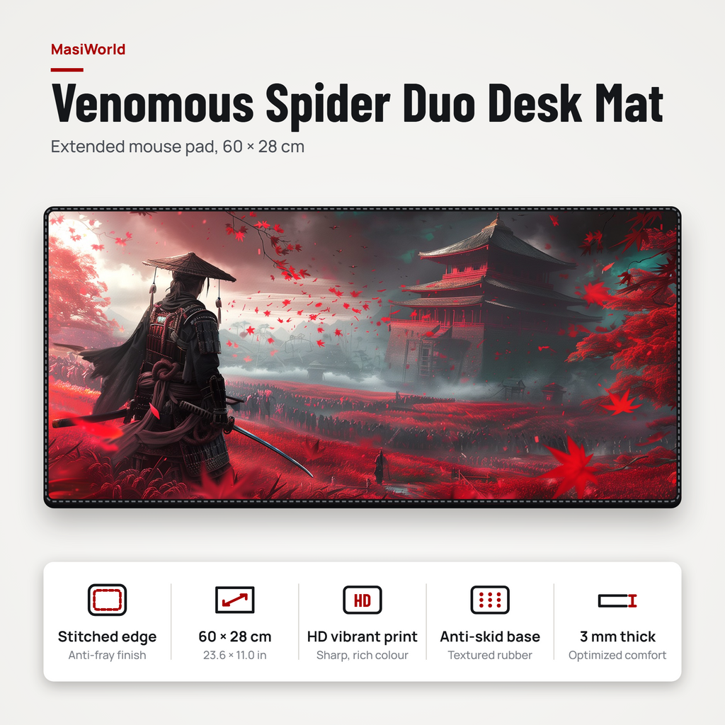 Crimson Ronin Desk Mat Mouse Pad