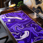 Abstract Purple Desk Mat Mouse Pad
