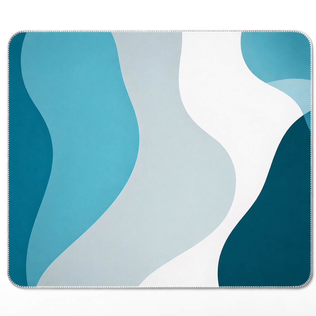Aqua Flow Minimal Abstract Mouse Pad