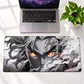 Monochrome Anime Style Desk Mat Mouse Pad