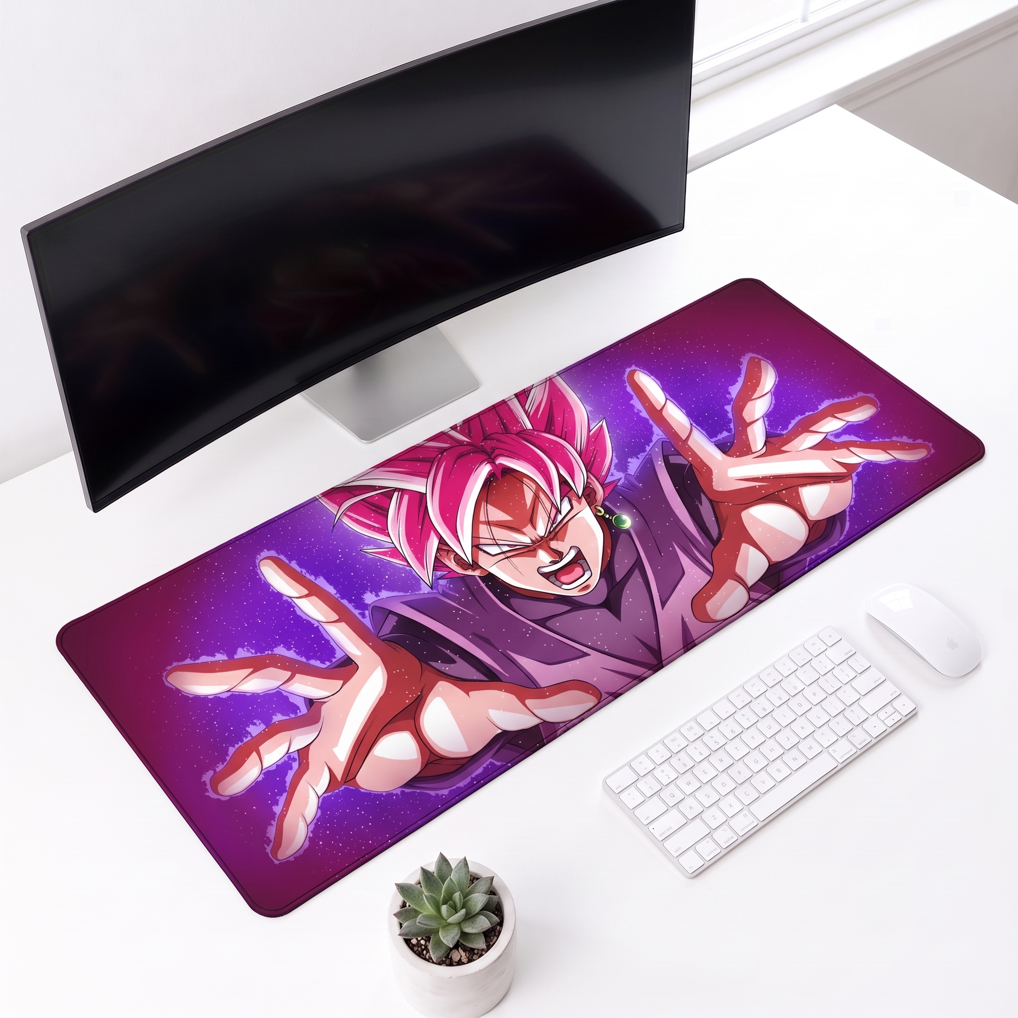 Cosmic Rage Warrior Desk Mat Mouse Pad