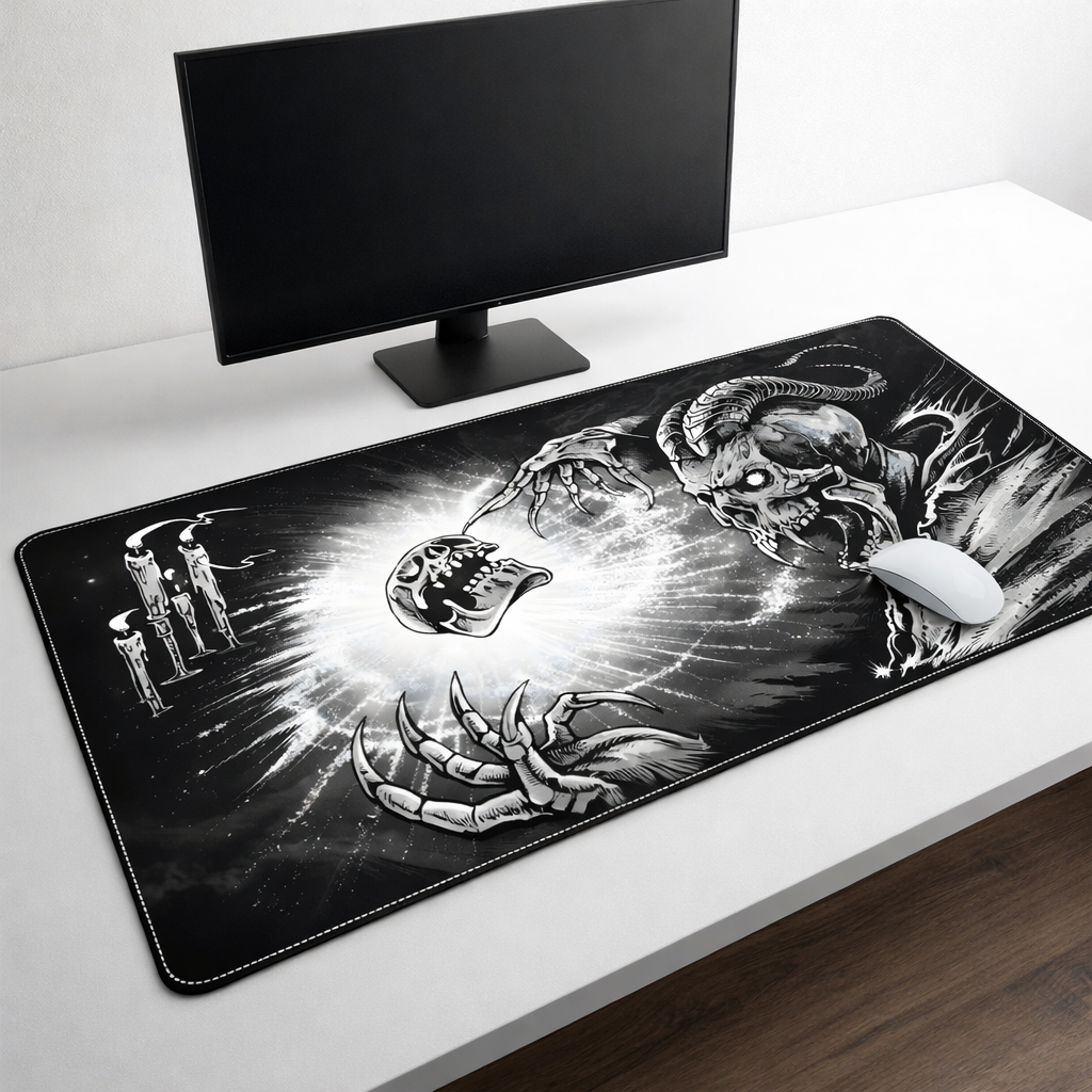 Eternal Abyss - Dark Skull Desk Mat Mouse Pad