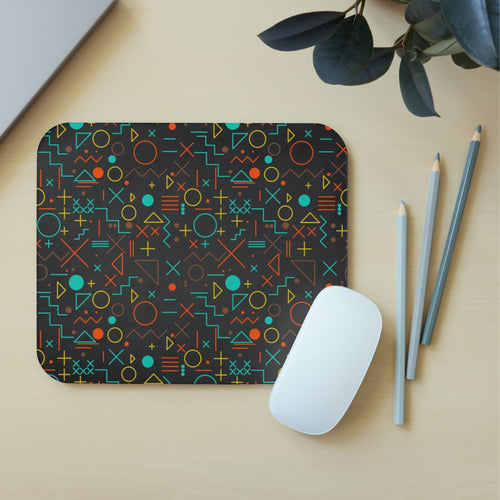 Abstract Geometry Premium Mouse Pad – Non-Slip Base, Smooth Precision Control