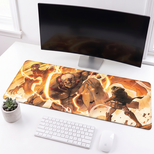 Anime Titan Battle Gaming Desk Mat Mouse Pad