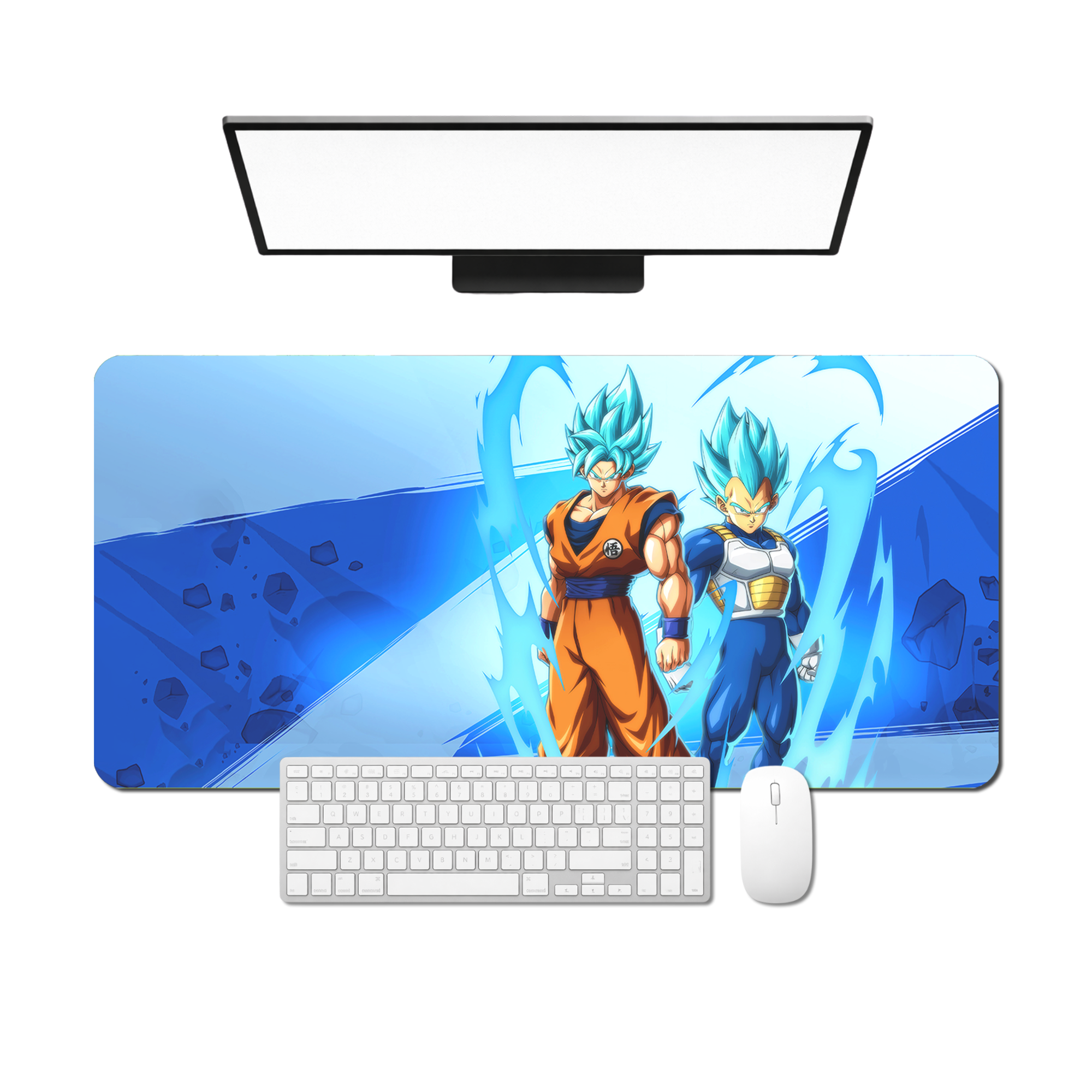 Blue Energy Duo Gaming Desk Mat Mouse Pad