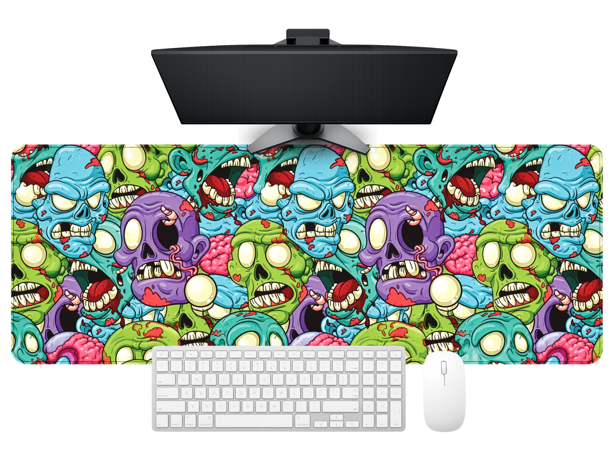 Screaming Zombies Gaming Desk Mat Mouse Pad