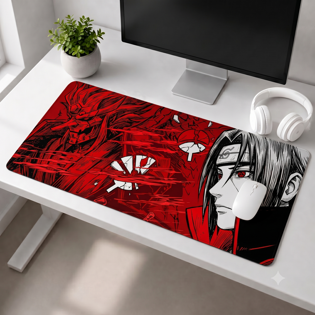 Crimson Shadow Desk Mat Mouse Pad